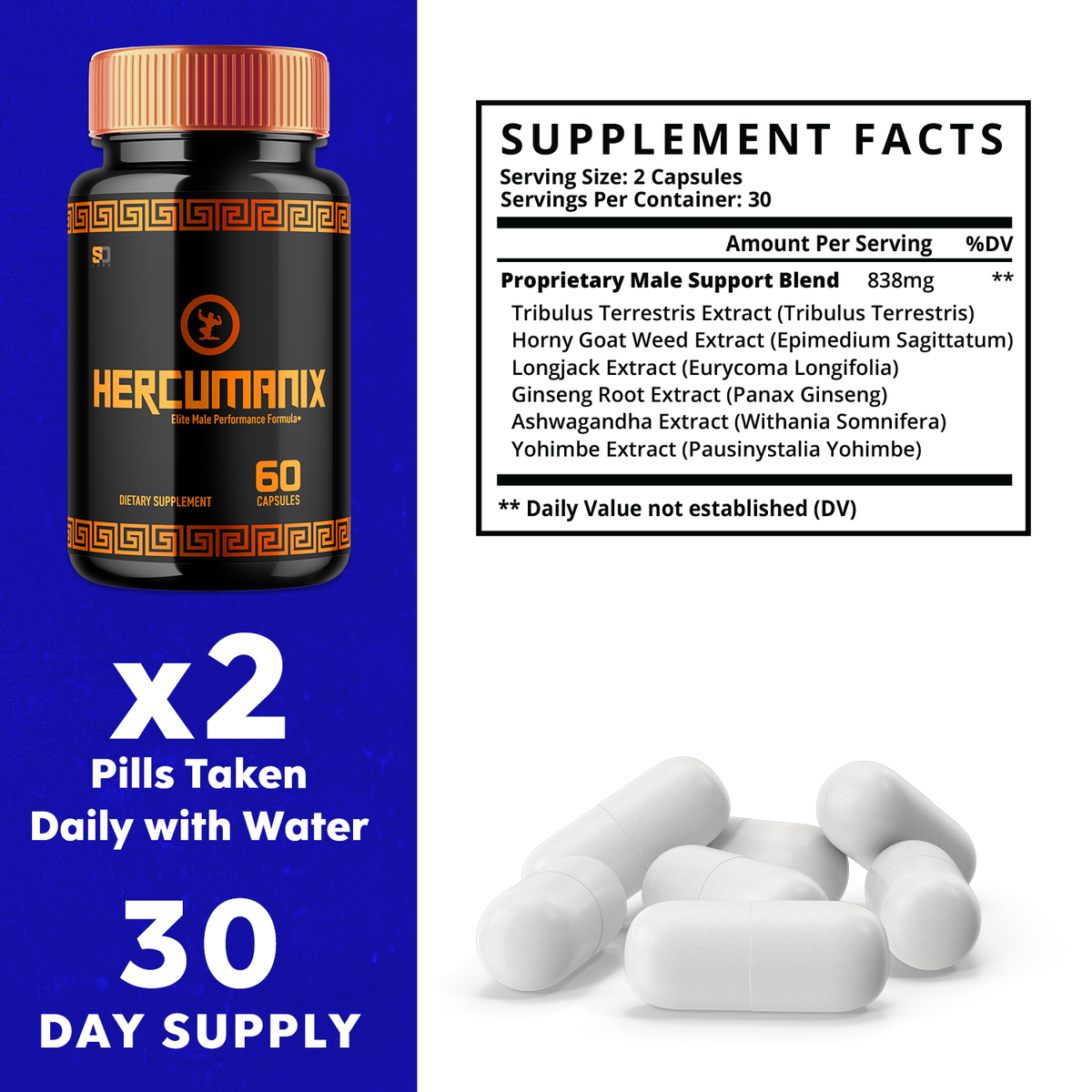 Hercumanix Elite Male Performance Formula for Energy and Vitality ...